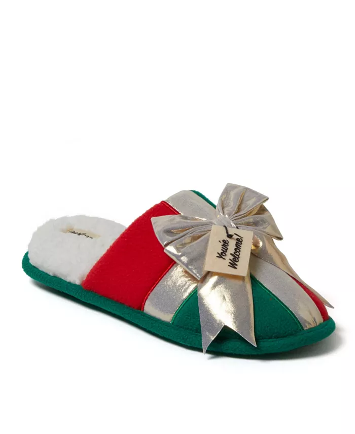 

Мужские унисекс новогодние рождественские тапочки-шлепанцы Dearfoams, мультиколор