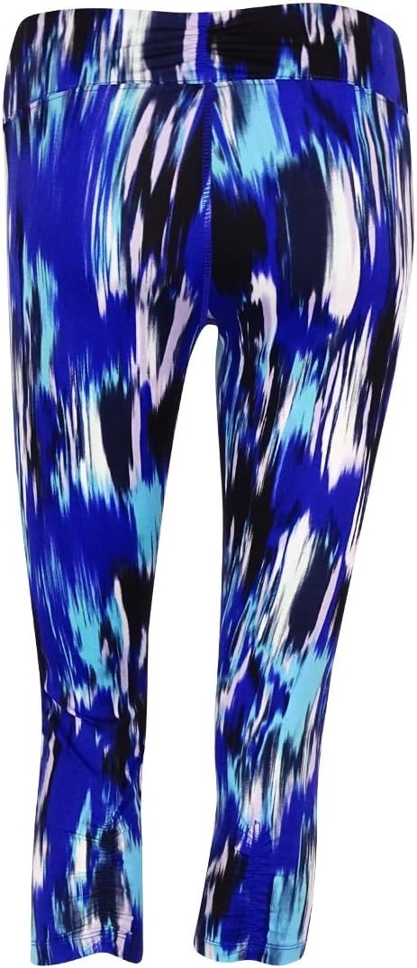 Женские укороченные леггинсы Calvin Klein с цифровым принтом тай-дай, Blue Violet Combo — фото 2