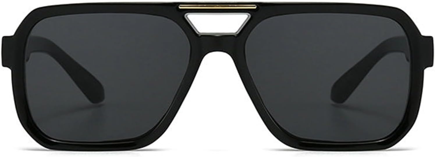 

Мужские солнцезащитные очки Willochra Retro с двойной перемычкой, квадратной формы, градиентные линзы, защита от УФ-излучения UV400, женские солнцезащитные очки с заклепками F27, C1