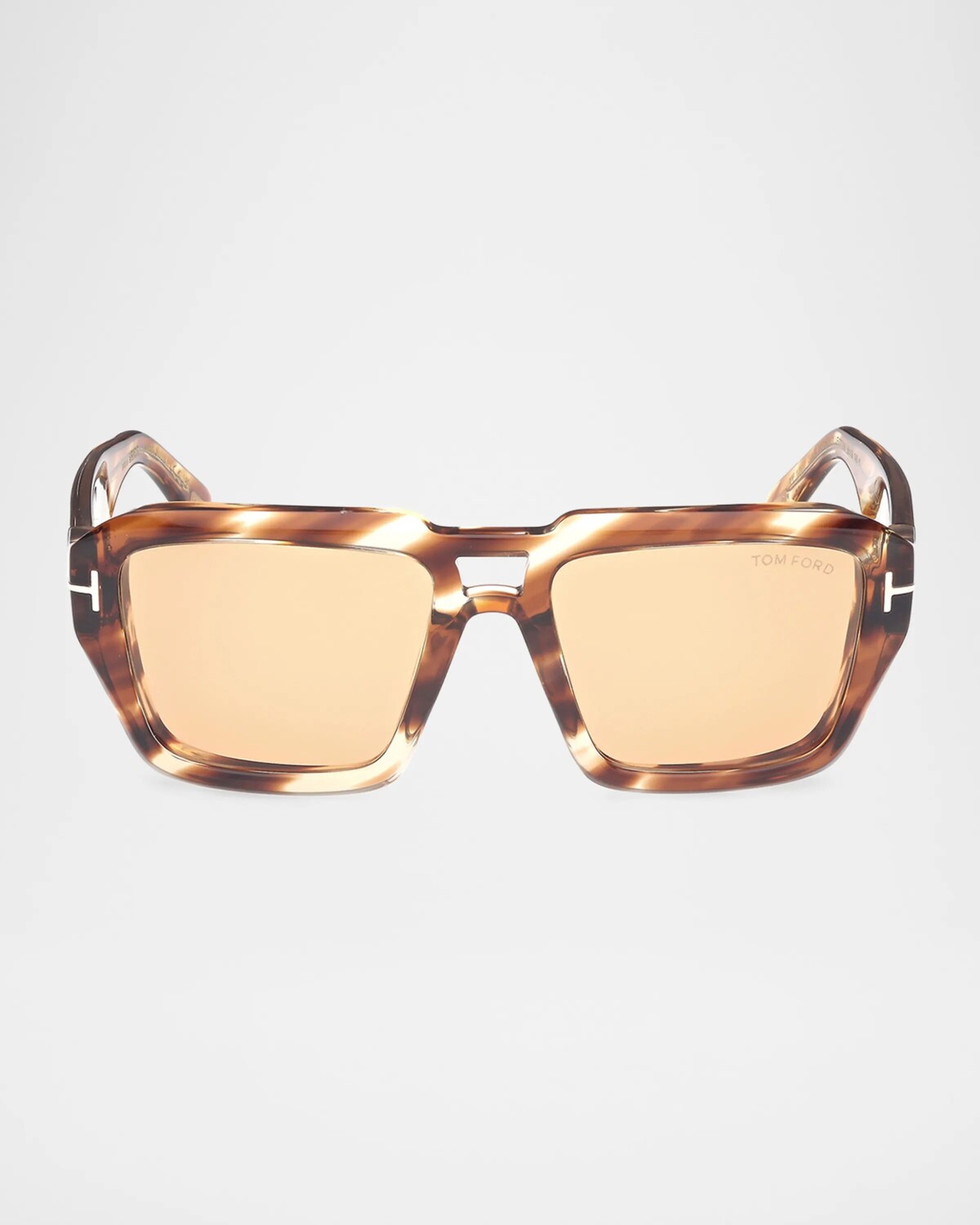 

Мужские прямоугольные солнцезащитные очки из ацетата FT1202M Tom Ford, цвет Striped Brwnorange