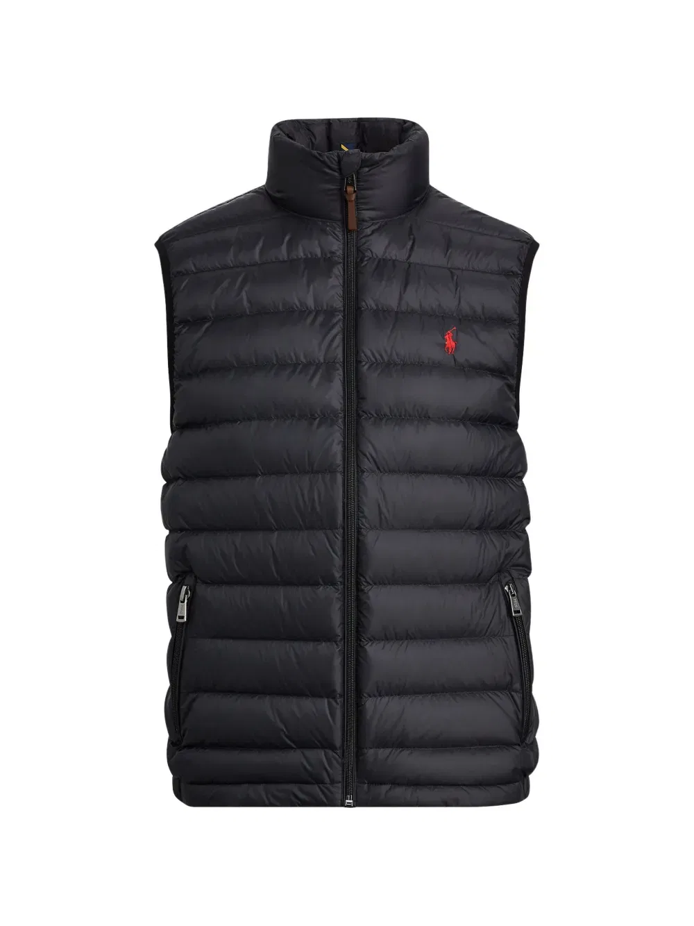 Утепленный жилет с вышитым логотипом Polo Ralph Lauren, черный