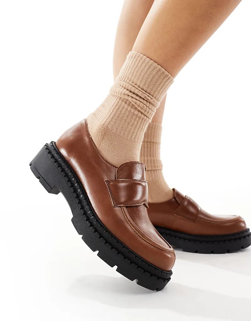 Массивные туфли Schuh Lawson из светло-коричневой кожи — фото 3
