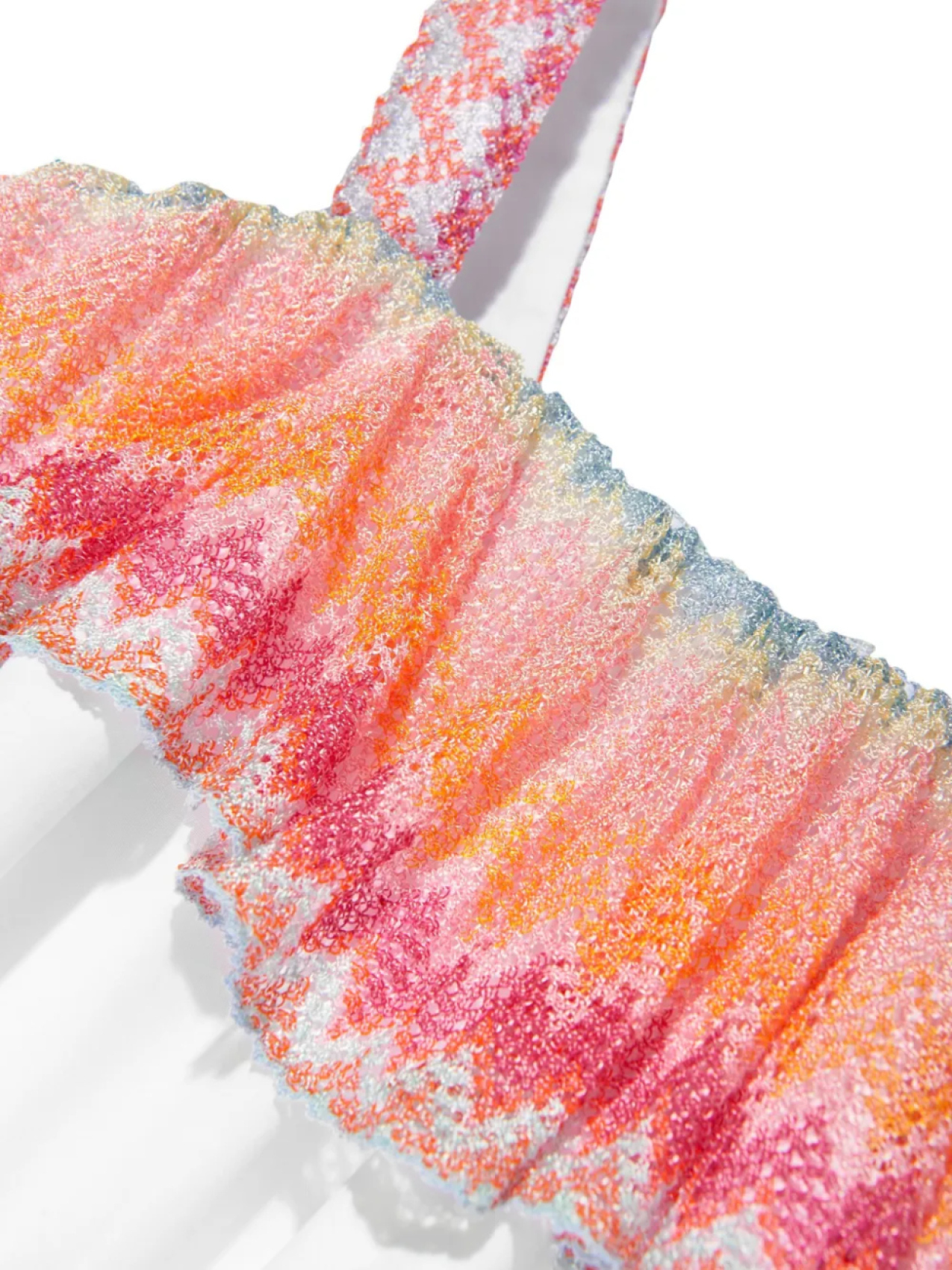 Платье с шевронной отделкой Missoni Kids, белый — фото 3