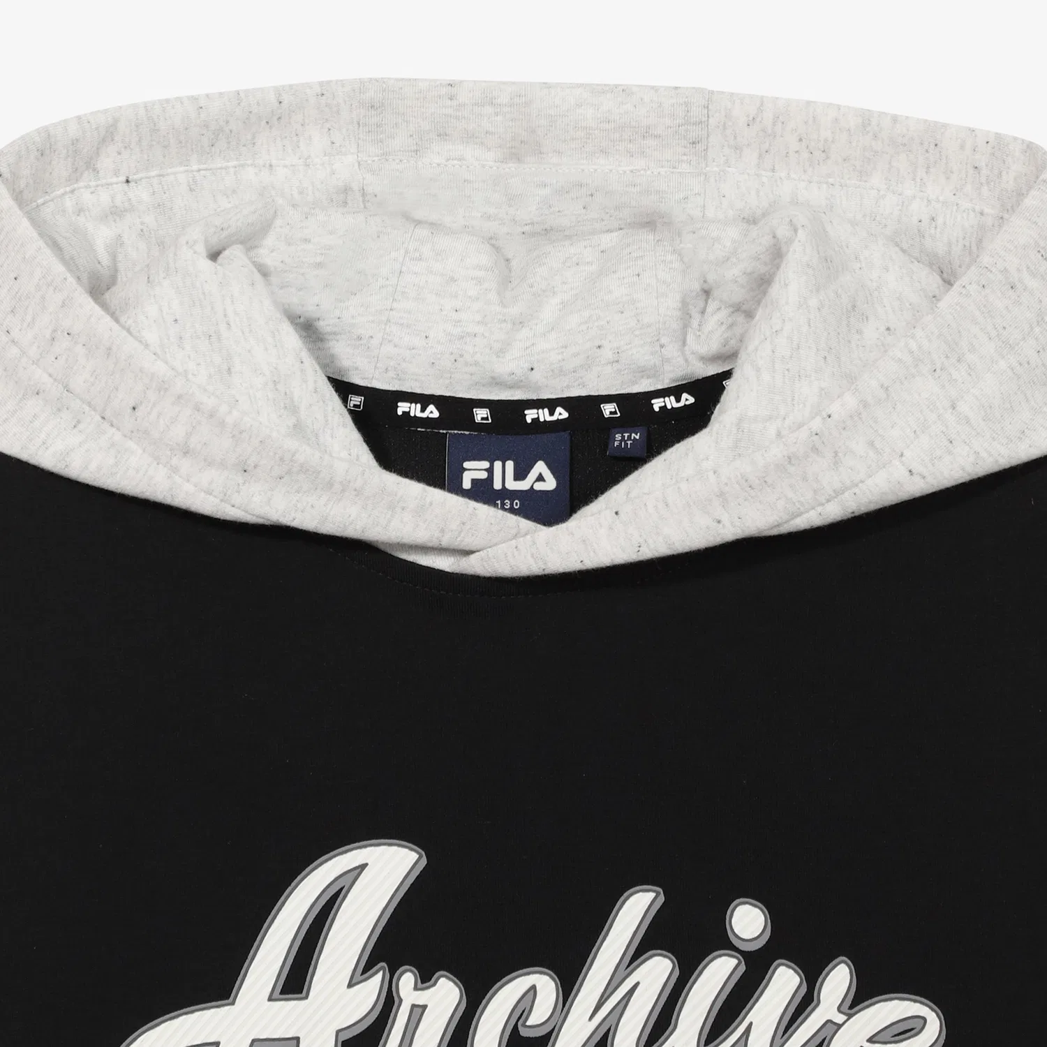 Детский худи с контрастными вставками чёрный от Fila Kids — фото 3
