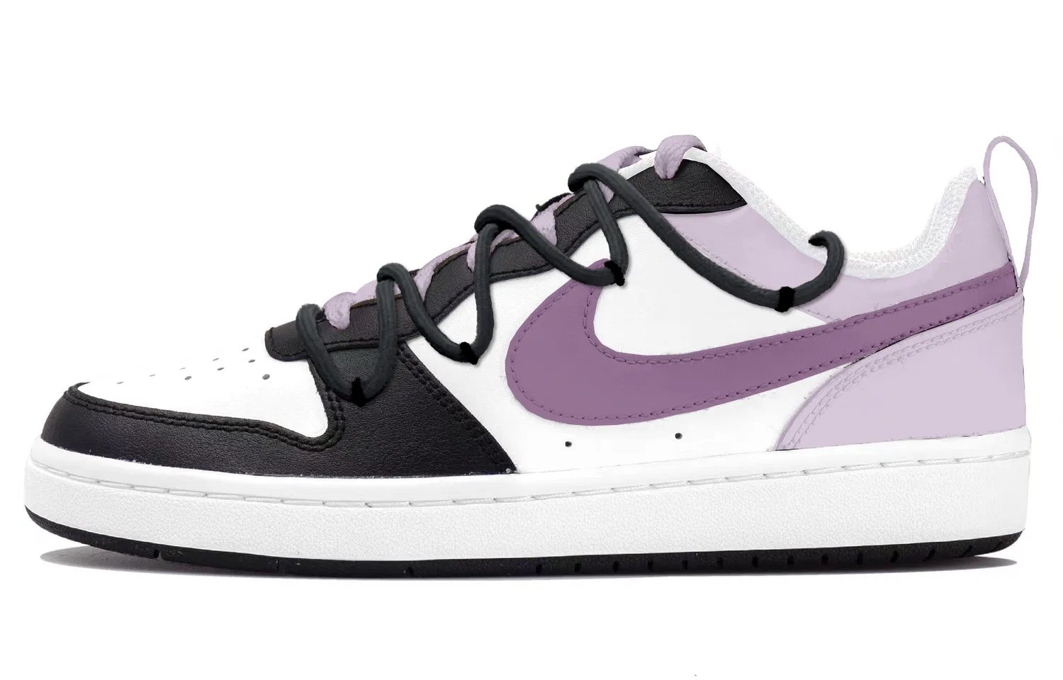 Кроссовки для скейтбординга Nike Court Borough Kids White Purple
