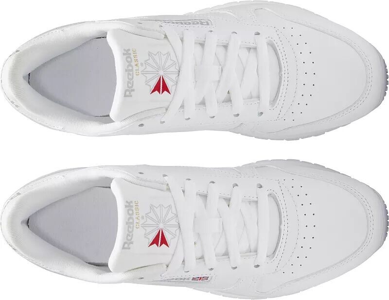 Классические женские кожаные кроссовки Reebok для бега, белый — фото 4