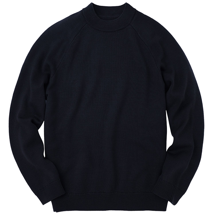 

Мужской свитер с высоким воротником-стойкой, утепленный базовый слой Mr.Bu, [business edition]piano черный