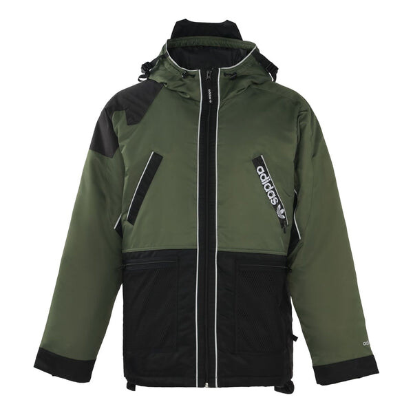 

Пуховик adidas originals Down Jacket Men Black/Green, черный
