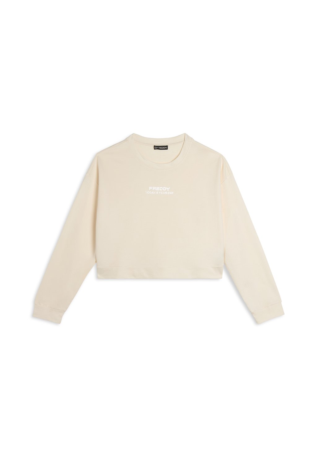 

Толстовка CROPPED CON GRAFICA FRONTALE Freddy, бежевый