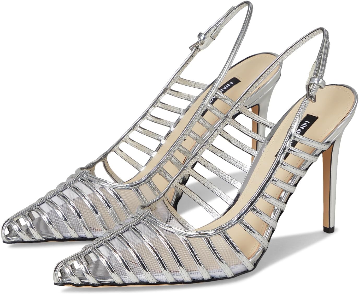 Туфли Nine West Women's Filane, Silver Mirror Metallic