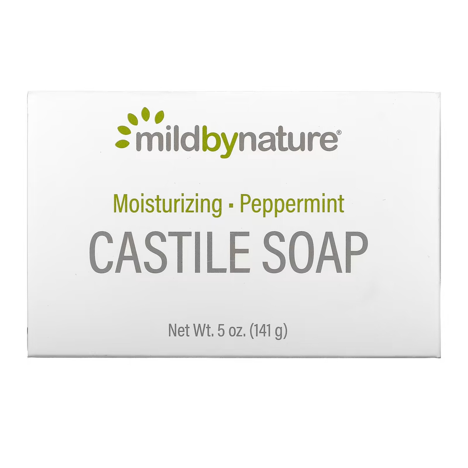 

Мыло Mild By Nature Castile Bar с перечной мятой, 5 унций (141 г)