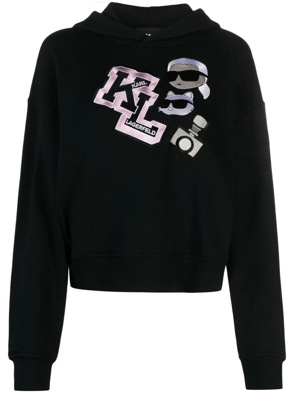 

Худи Ikon Varsity KARL LAGERFELD, черный