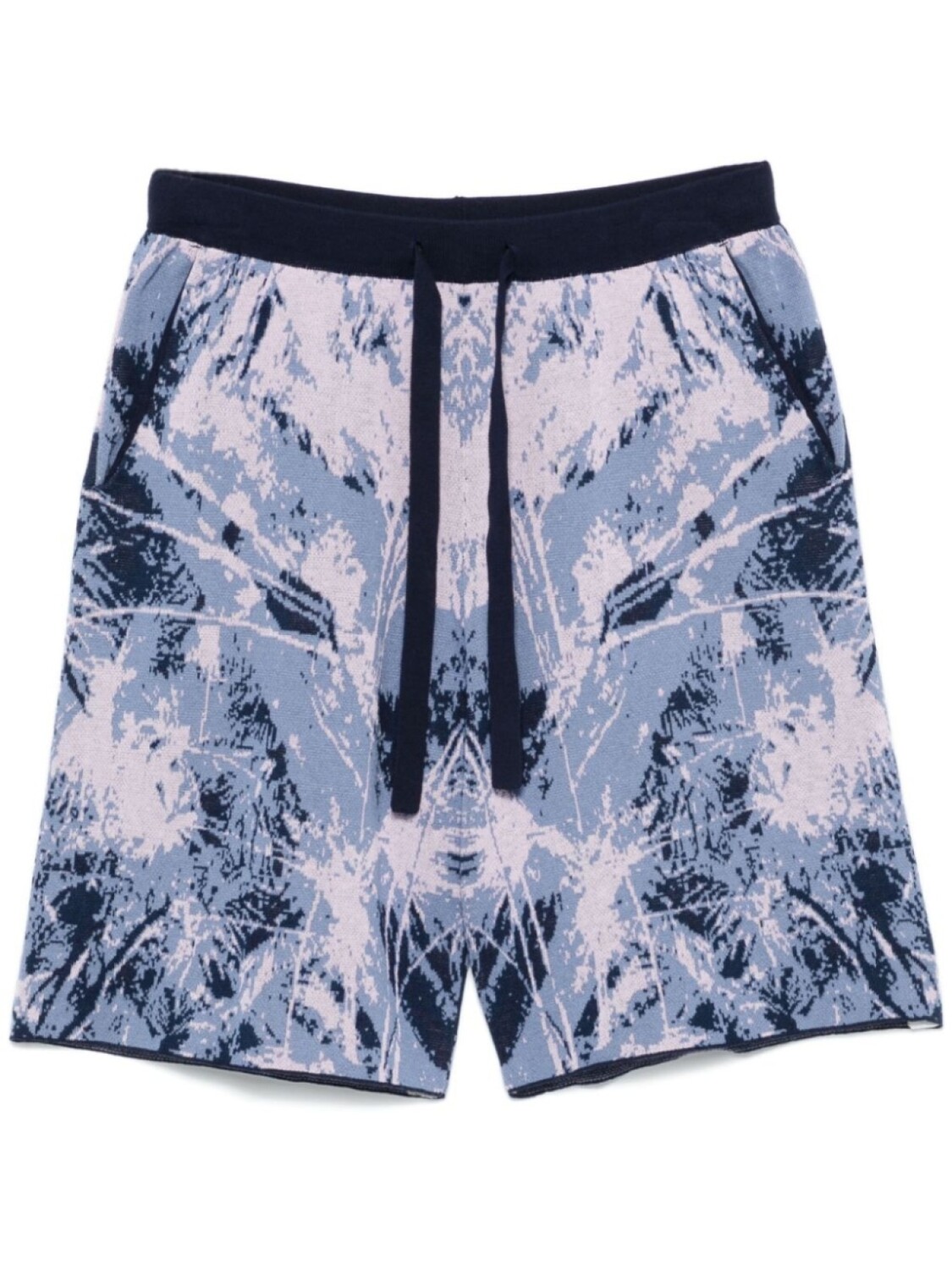

White Mountaineering шорты с узором, синий