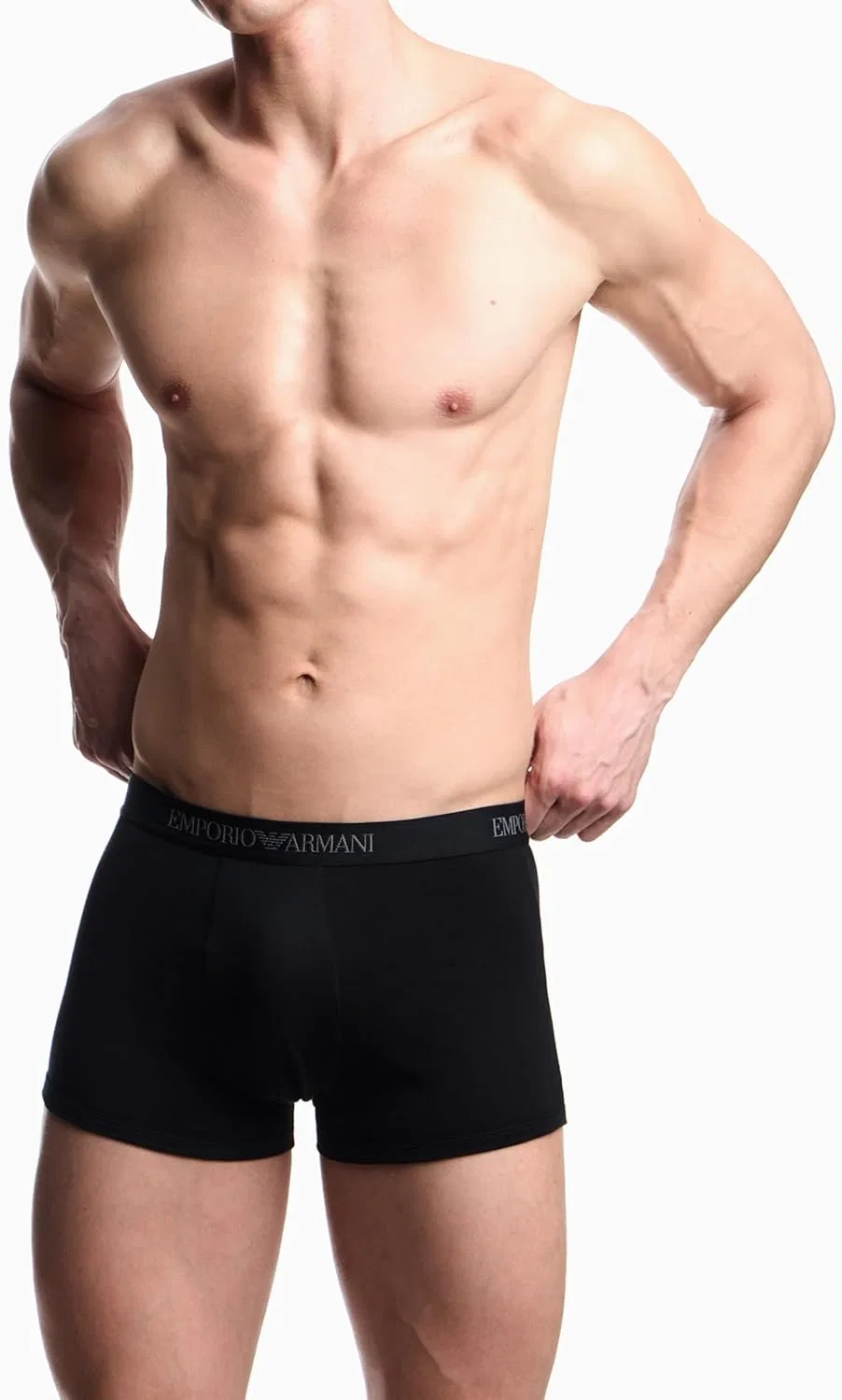 Трусы Emporio Armani хлопковые, Black/Shade-black/Black — фото 3