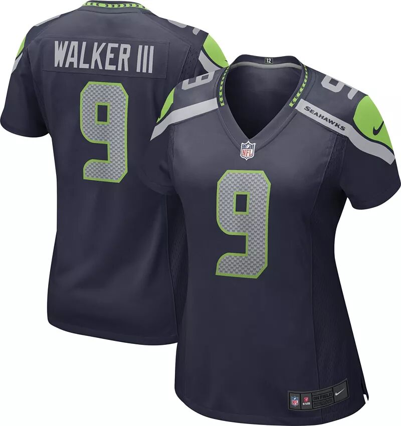 

Женская темно-синяя игровая майка Nike Seattle Seahawks Kenneth Walker #9