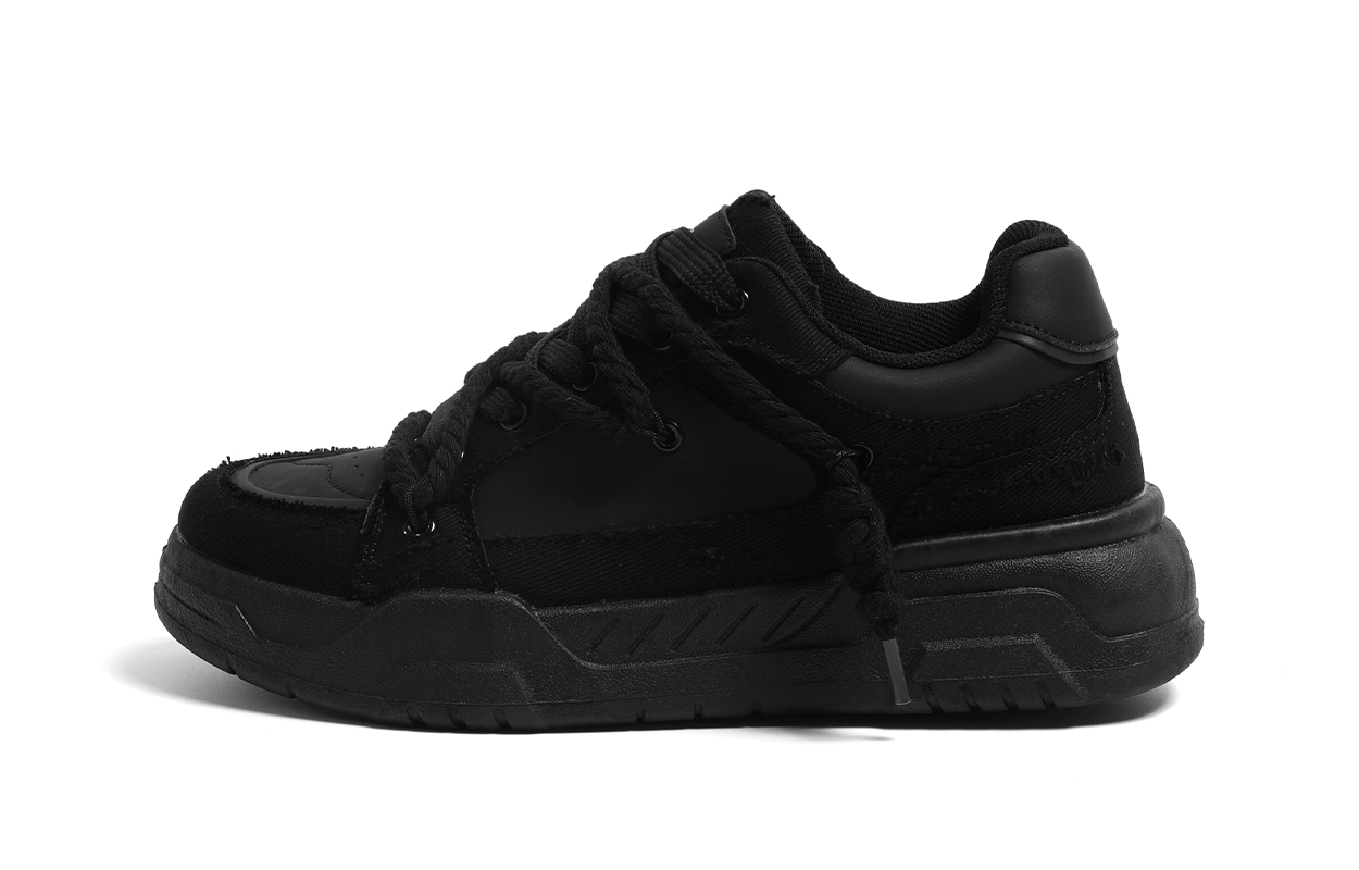 

HUANQIU Кроссовки для скейтбординга мужские Coverage Abrasion Resistant Lightweight Low top черные