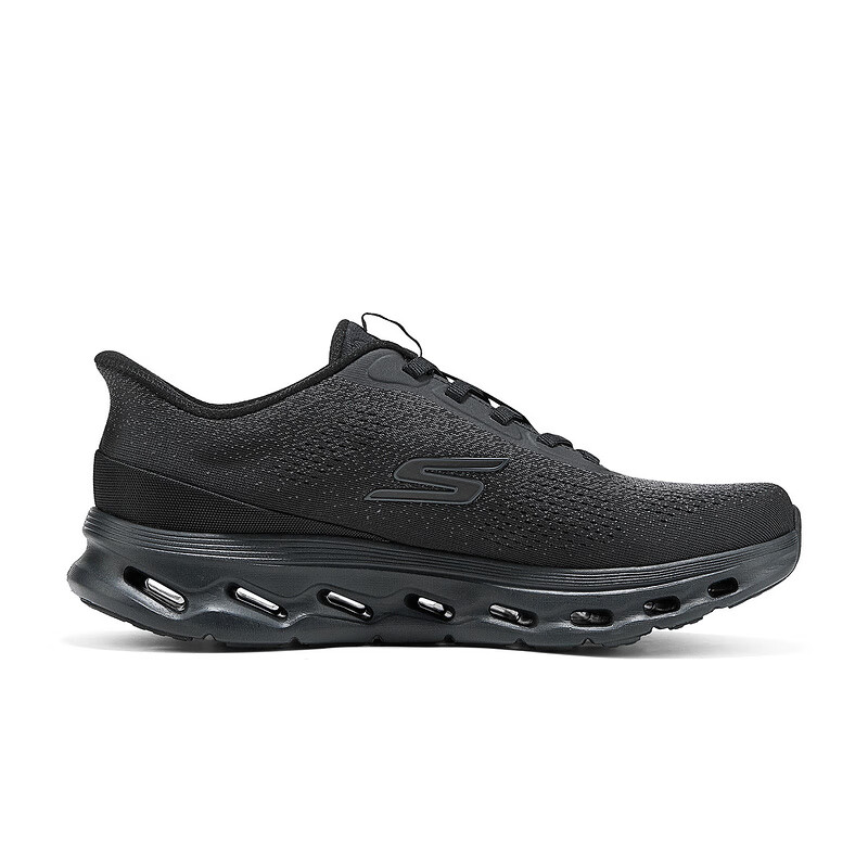 Skechers Мужские удобные низкие повседневные кроссовки Glide Step 20, черный — фото 3