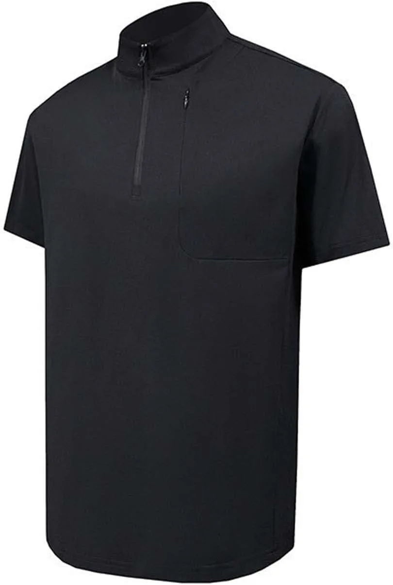 

Мужская футболка для тренировок с коротким рукавом и молнией Quarter Zip, Quick Dry, легкая Gaexia