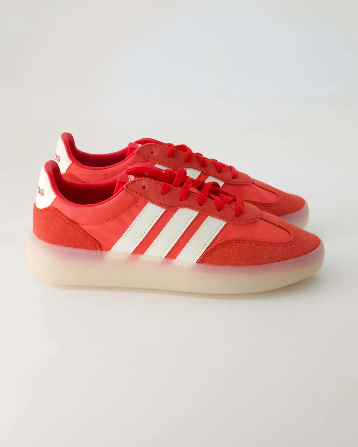 Кроссовки низкие из кожи и текстиля Adidas, красный — фото 2
