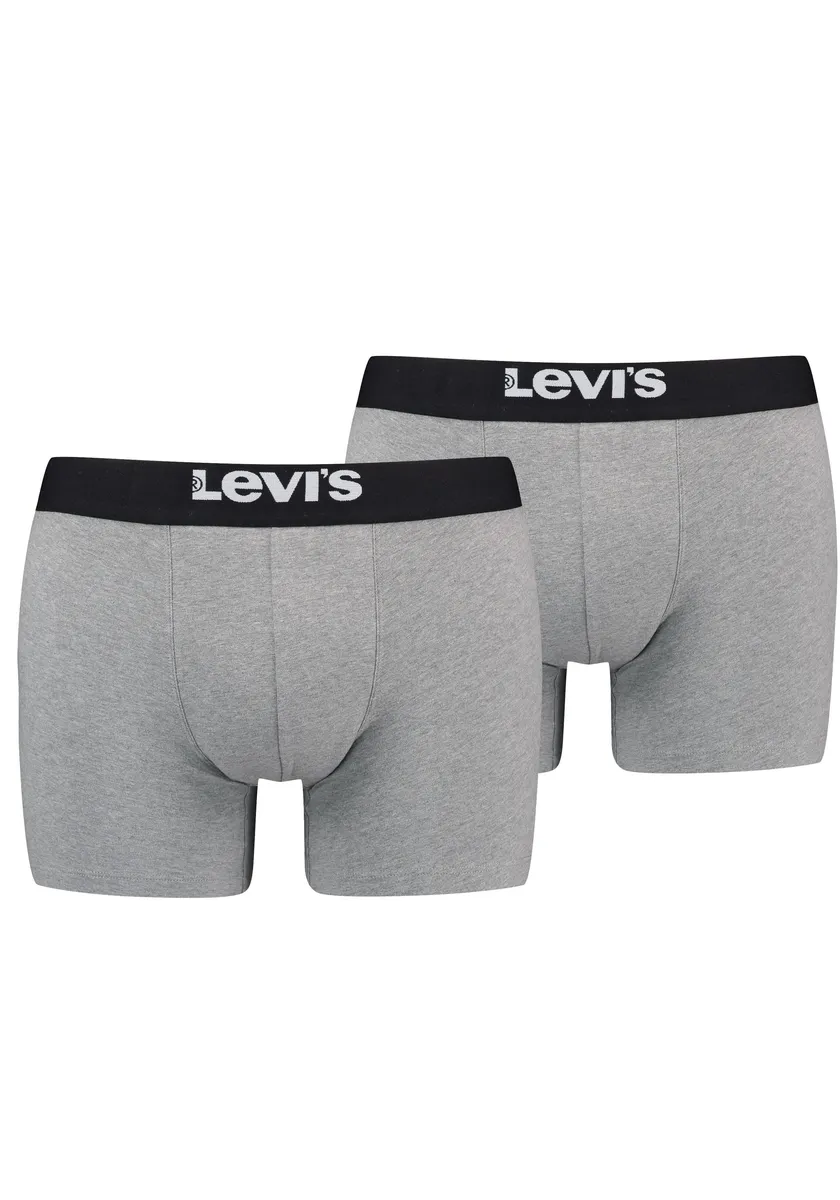 

Боксеры Levi's (2 шт. в упаковке), с широким поясом с логотипом, серый