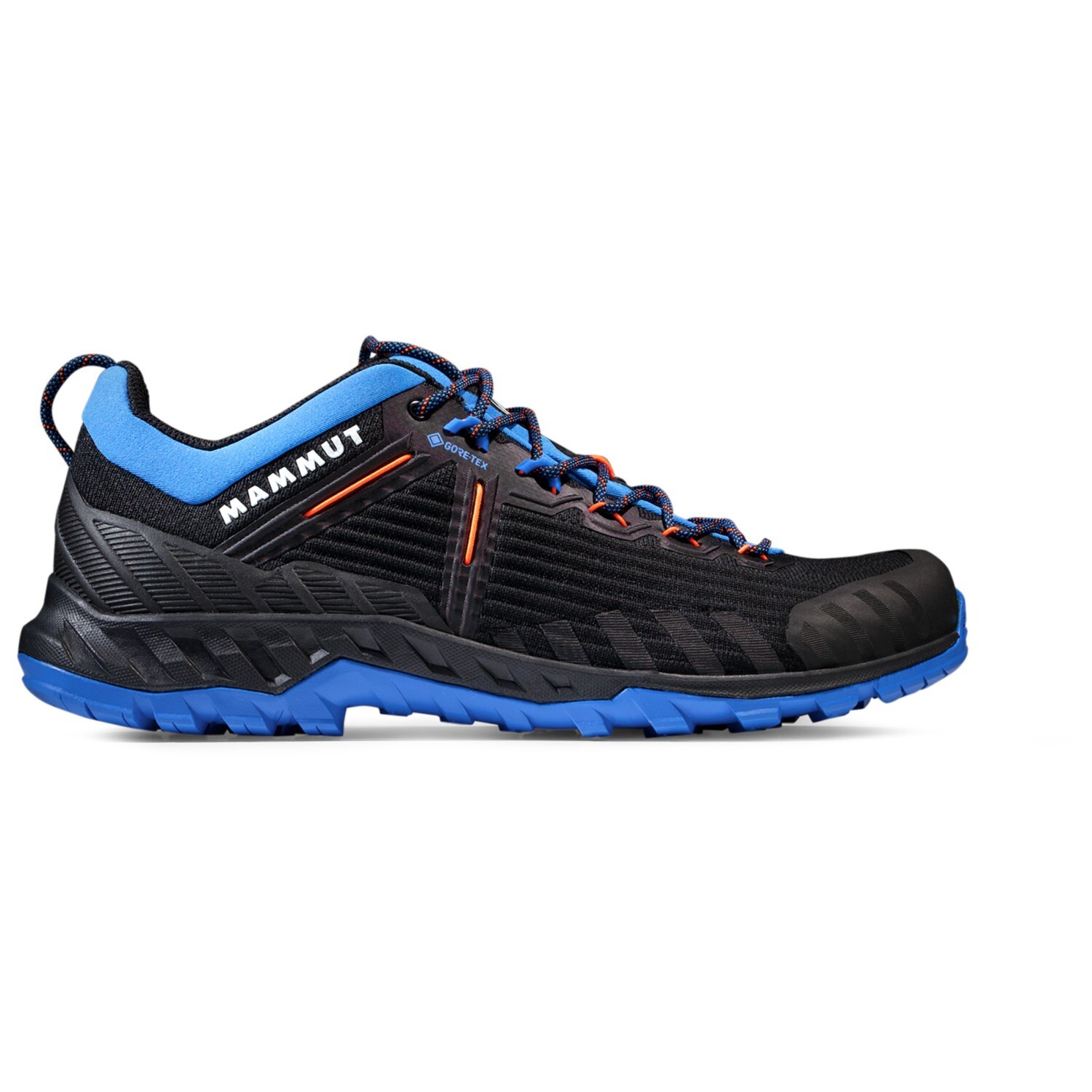 

Походная обувь Mammut Alnasca Knit III Low GTX, цвет Black/Glacier Blue