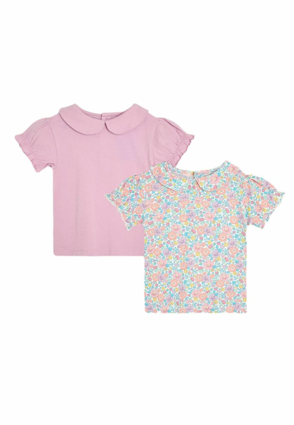 

Футболка с принтом REGULAR FIT 2-PACK PUFF SLEEVE COLLARED JoJo Maman Bébé, цвет Lilac Purple Floral