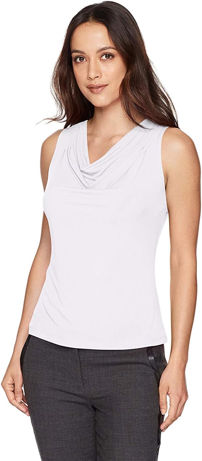 

Женская майка-комбинация Calvin Klein Petite Solid с драпированным вырезом, White