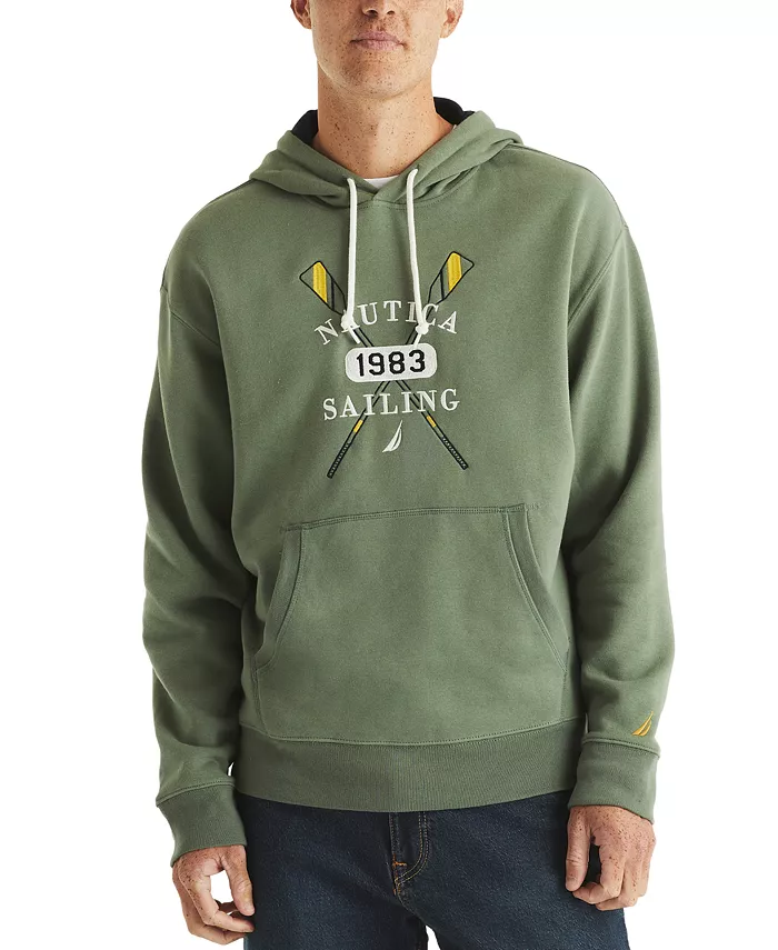 

Мужская толстовка с логотипом и принтом Pullover Logo Graphic Hoodie Nautica, зеленый