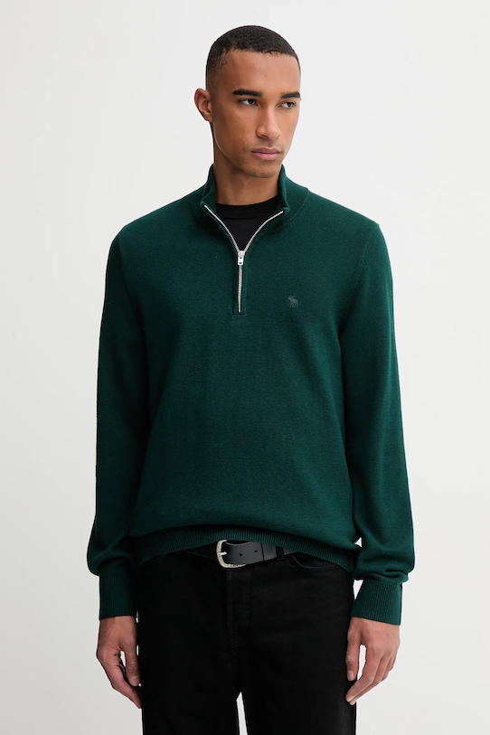 

Свитер из смесовой шерсти Abercrombie & Fitch, зеленый