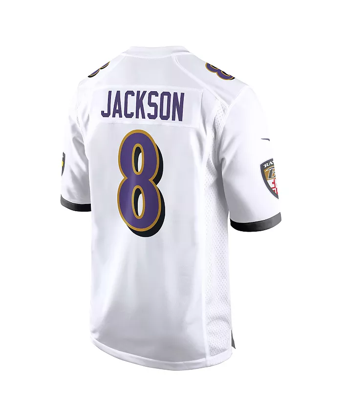 Игровая футболка Baltimore Ravens для мужчин Lamar Jackson Nike, белый — фото 3