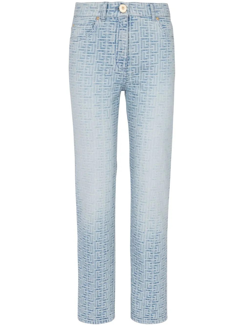 

Джинсы с завышенной талией BALMAIN, синий