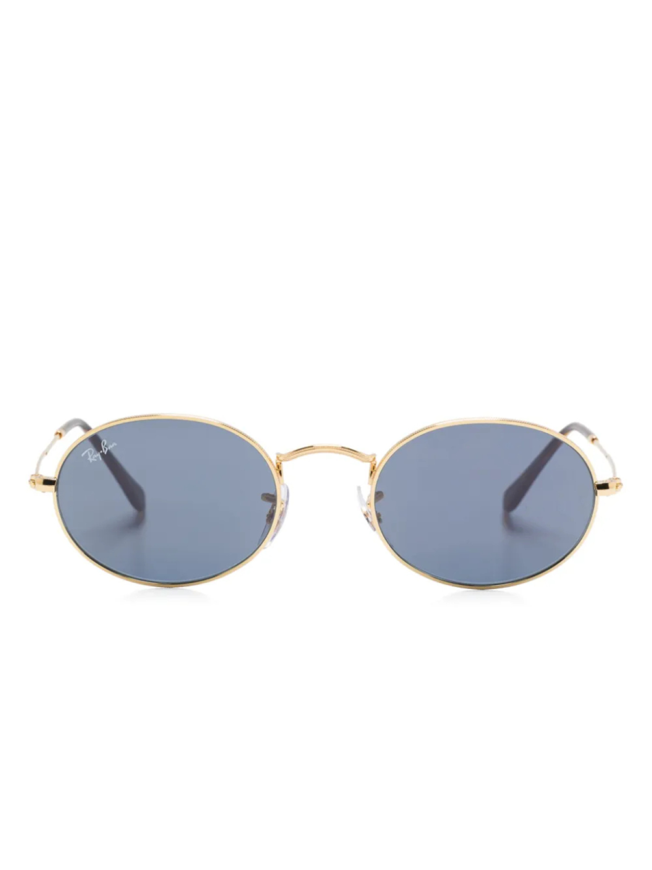 

Солнцезащитные очки в овальной оправе Ray-Ban, золотой