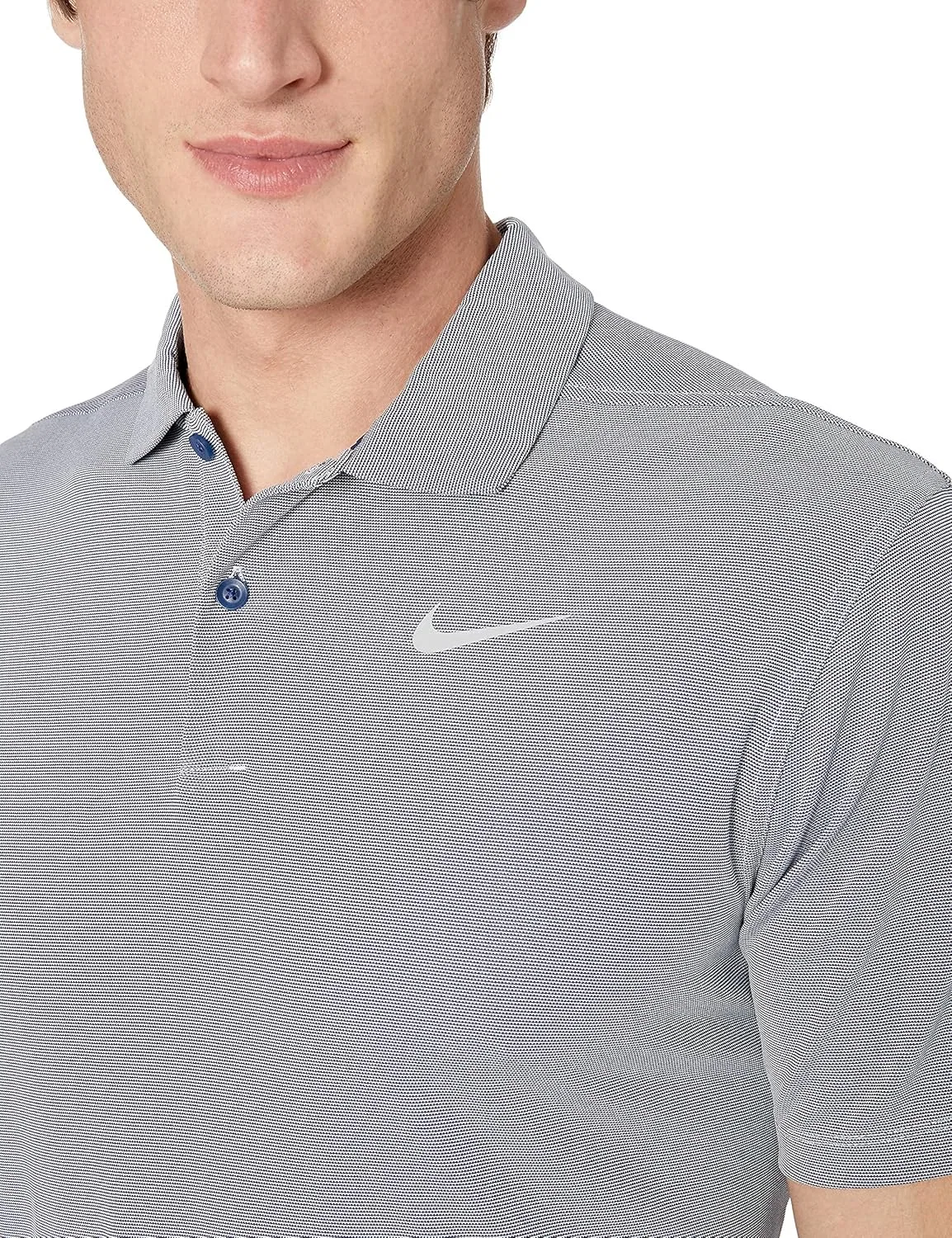 Футболка-поло Nike Dry Victory Texture для мужчин, синий/светло-серебристый — фото 2