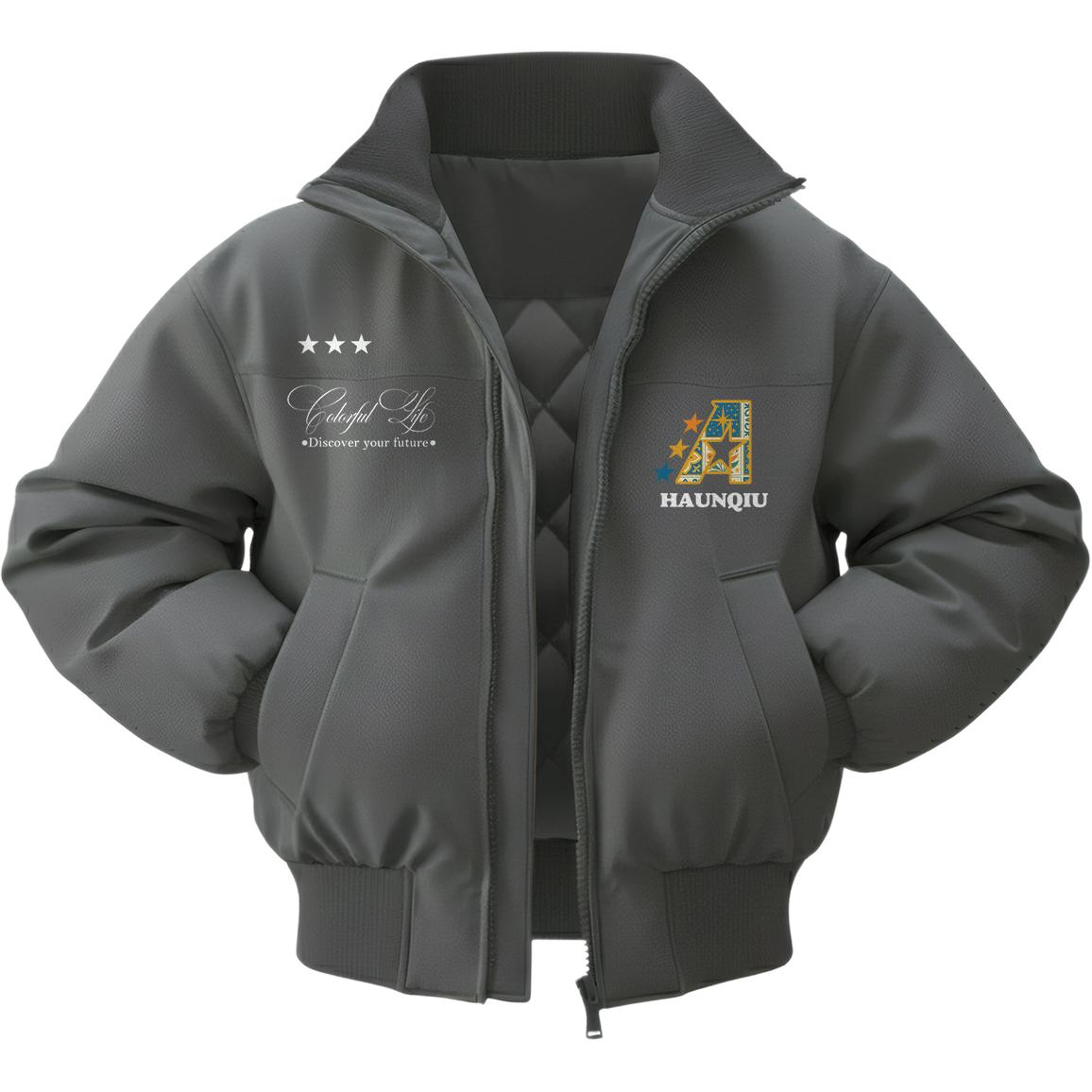 

Куртка Unisex Stand Collar Thickened HUANQIU, серый