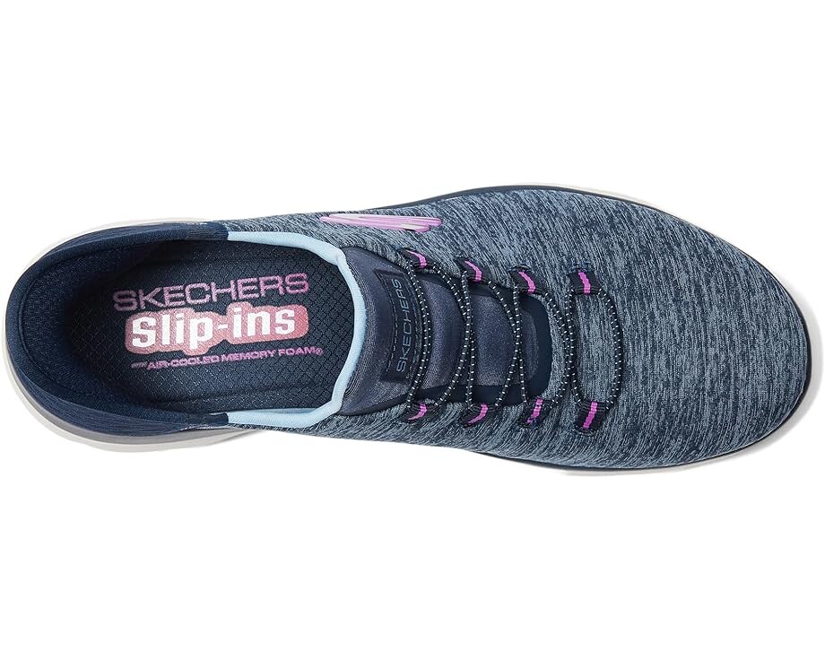 Кроссовки SKECHERS Summits - Hands Free Slip-Ins, цвет Navy/Purple — фото 2