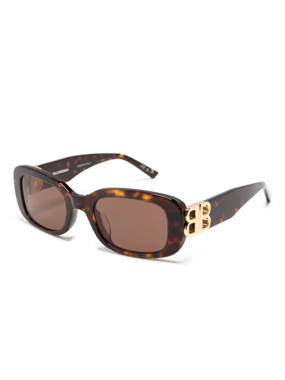Солнцезащитные очки Dinasty в прямоугольной оправе Balenciaga Eyewear, коричневый — фото 2