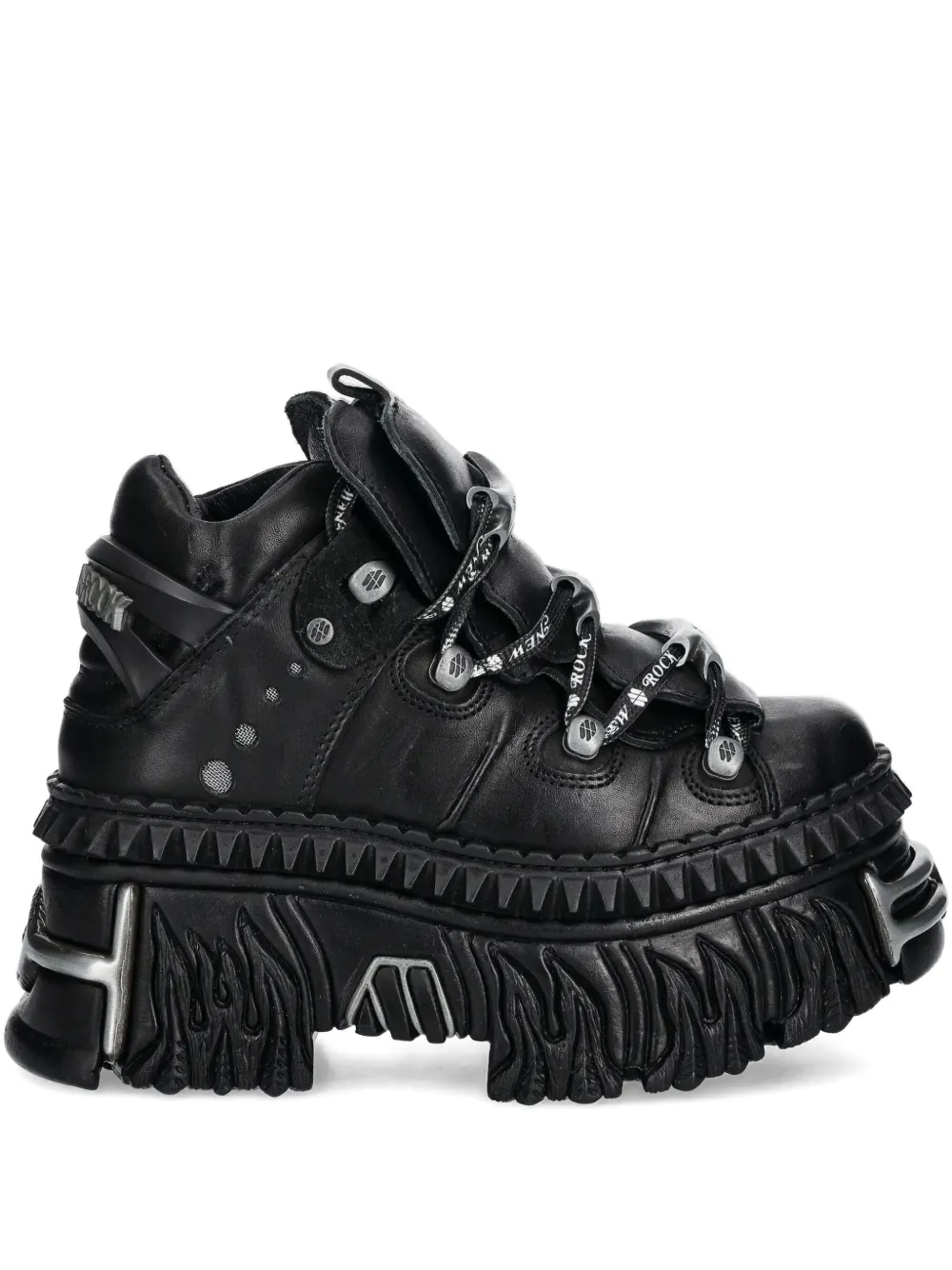Кроссовки X Vetements на платформе с деталями из пламени NEW ROCK, черный