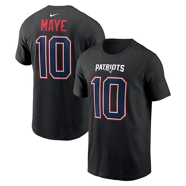 

Футболка мужская Drake Maye New England Patriots черная с именем и номером Nike