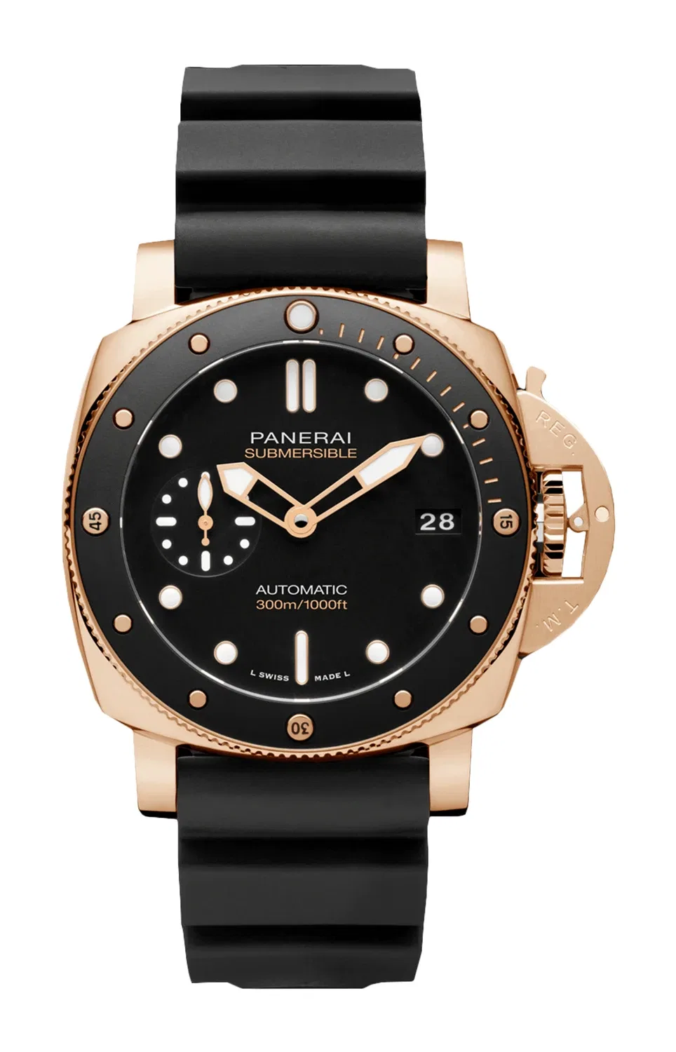 SUBMERSIBLE GOLDTECH 42 ММ - ДВОЙНОЙ РЕМЕШОК - PAM02164 PANERAI, золотой