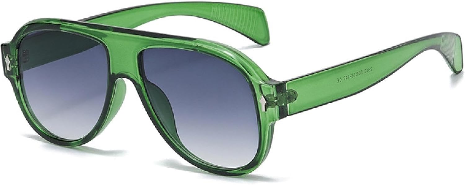 

Солнцезащитные очки с защитой от УФ-излучения UV400 | Овальная полноободковая металлическая оправа | Линзы ярких цветов для занятий спортом на открытом воздухе и вождения DSVIGF, Green Gray