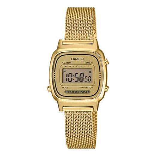 

Часы CASIO Waterproof Quartz Unisex Gold Digital, золотой