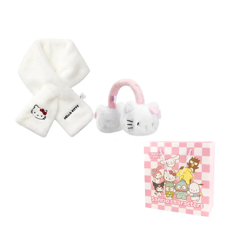 

Sanrio Шарф вязаный Hello Kitty X Hello Kitty женский, Hello Kitty Scarf+Earmuffs