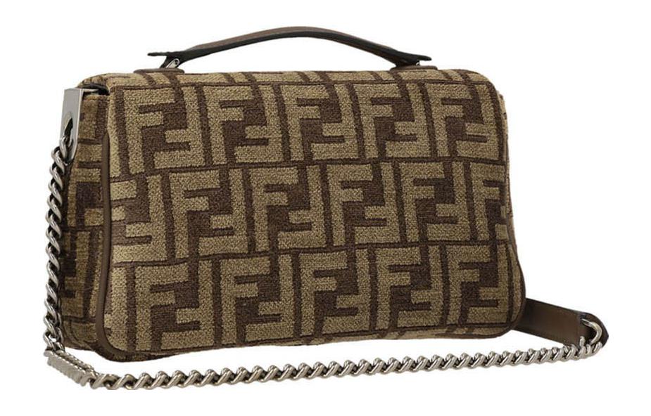 Сумка Baguette из ткани с кожаными вставками, кроссбоди, средний размер, женская FENDI, basic set (bag+dust bag) — фото 4