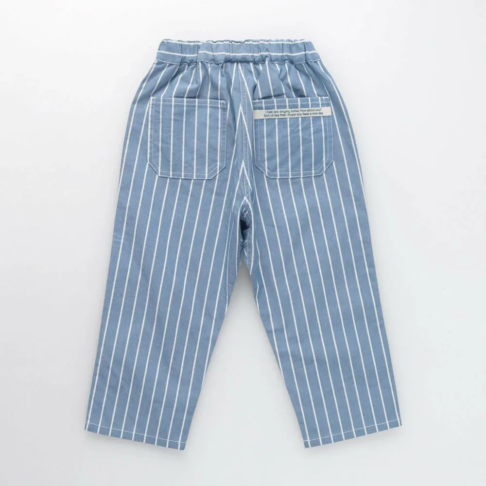 [Освежающие укороченные брюки из шамбре] Branshes, Navy blue — фото 2