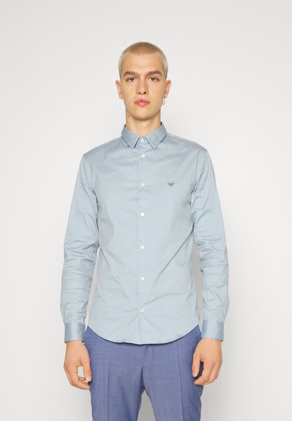 

Элегантная рубашка Camicia Emporio Armani, цвет azzurro
