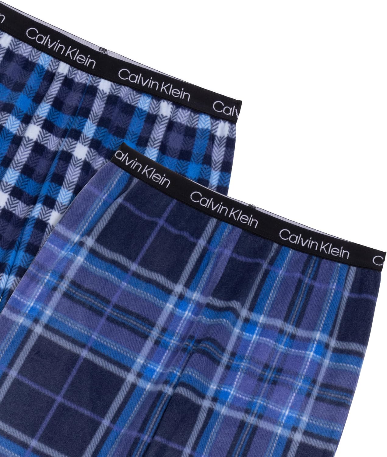 Комплект из 2 пижамных штанов Calvin Klein boys Super Soft Brushed Micro, Blue Classic Plaid/Navy Herring Plaid — фото 3