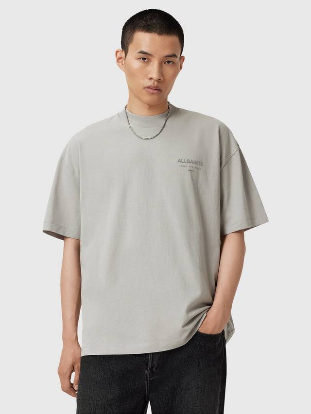 

Футболка Xander с круглым вырезом из хлопка AllSaints, Carbon Grey