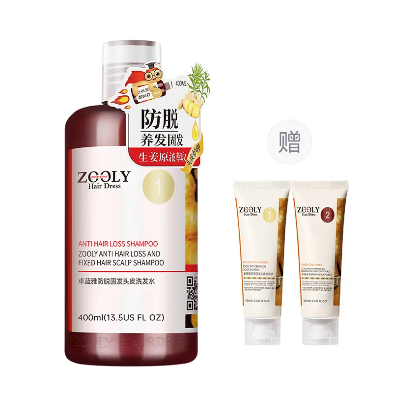 

Шампунь против выпадения волос с имбирем и листьями березы ZOOLY, 400ml+free 35ml laundry & care sample