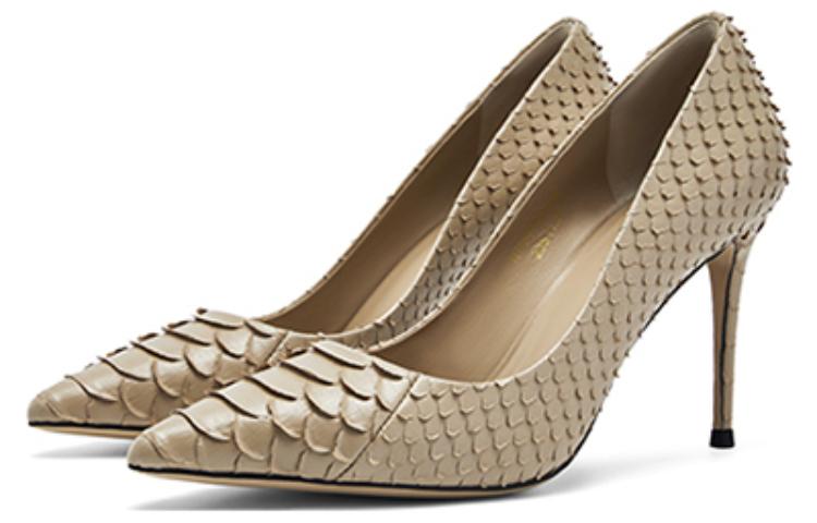 Туфли-лодочки на тонком каблуке 9,5 см NINE WEST, цвет "нюд абрикос" — фото 3