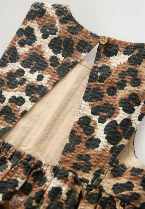 Комбинезон Next, chocolate brown animal print, шоколадно-коричневый с анималистичным принтом — фото 3